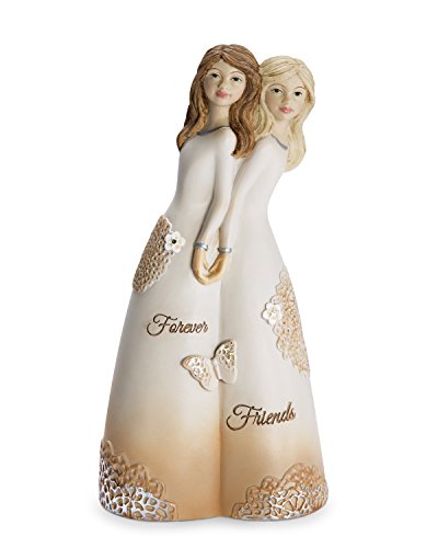 Pavilion Gift Company 19110 Forever Friends Figurine, 5-1/2", White, Rose