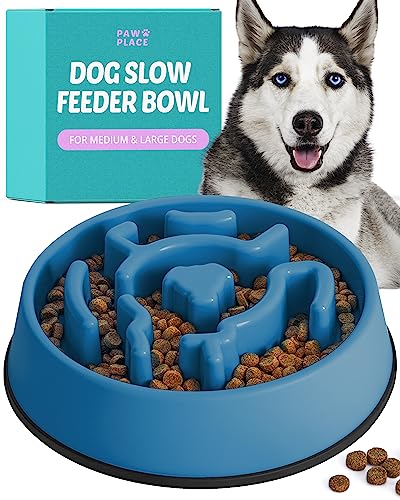 Paw Place Dog Slow Feeder Bowl