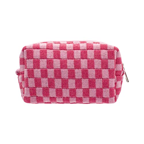 PAZIMIIK Checkered Makeup Bag: Stylish and Convenient Cosmetic Case