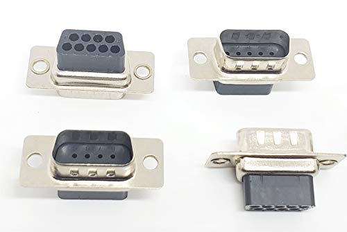 Pc Accessories Connectors Pro DB9 Male D-Sub Crimp Type Connector, 25 Pcs PK No Pins
