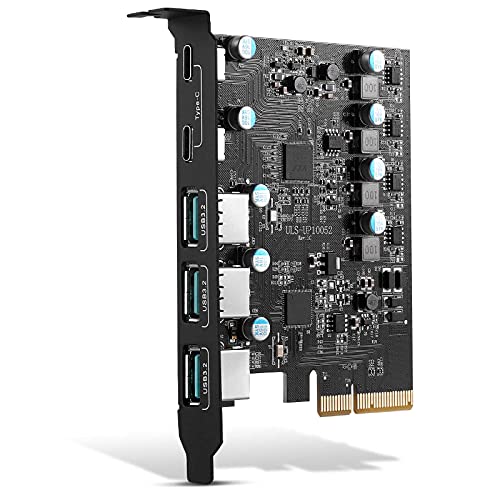 PCIe to USB 3.2/3.1 Gen 2 Card with 10Gbps SuperSpeed 5-Port
