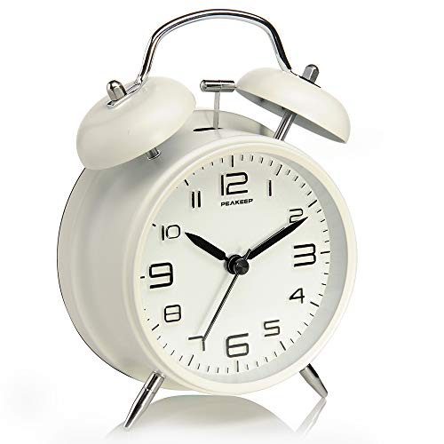 Peakeep Twin Bell Loud Alarm Clock for Heavy Sleepers