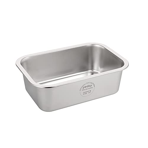 PEDAY 1.2 Gallon Large Dog Water Bowl, Human Grade Stainless Steel, for Large & Extra Large Sized Dogs - Single Pack