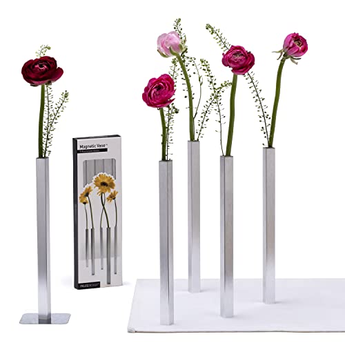 PELEG DESIGN Magnetic Flower Vase Set - Elegant and Modern Aluminum Vases for Home Garden Décor