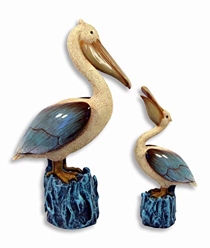 Pelican Bird with Baby Figurine Set