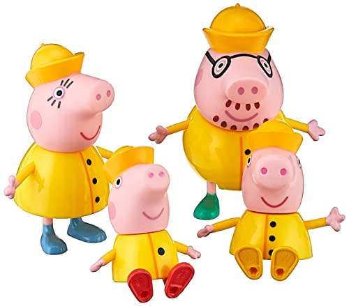 Peppa Pig Rainy Day Figure 4-Pack Toy - Fun for Kids!
