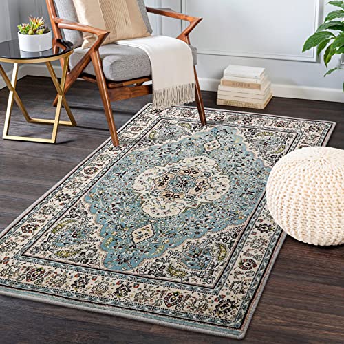Persian Floral Medallion Area Rug