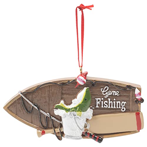 Personalizable Fishing Boat Ornament