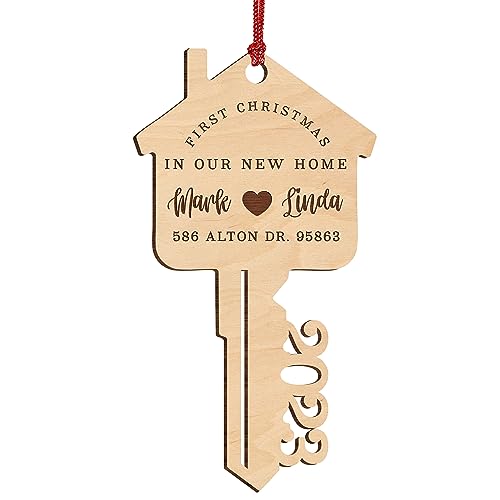 Personalized 2023 Key Christmas Ornament - Customize Your First Christmas in Our New Home