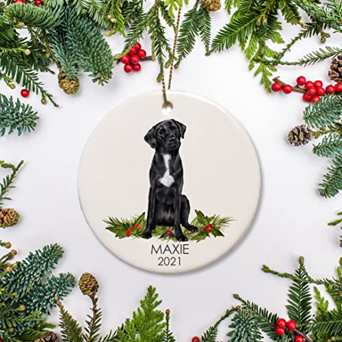 Personalized Black Lab Christmas Ornament for Dog Lovers