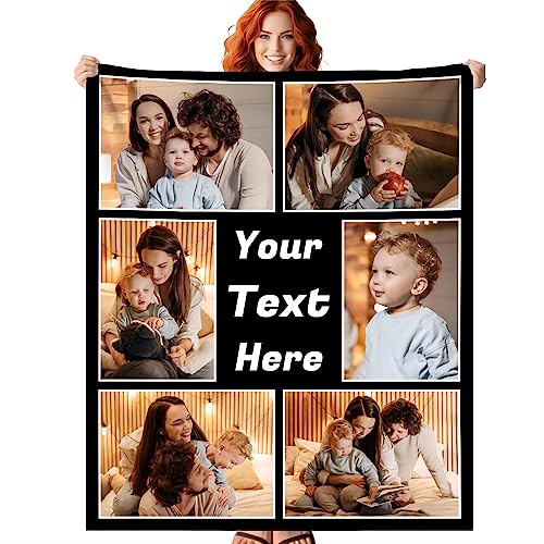 Personalized Blanket with Photos and Text