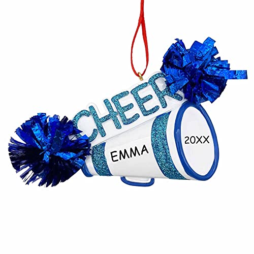 Personalized Cheerleader Ornament (Blue)
