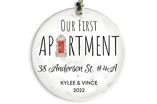 Personalized First Apartment Christmas Ornament