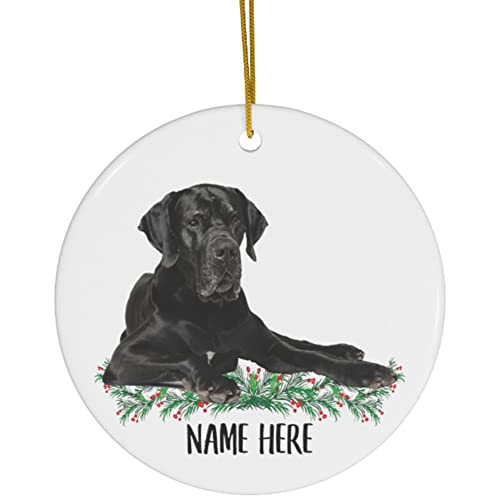 Personalized Great Dane Christmas Tree Ornament