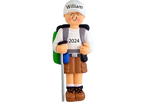 Personalized Hiker Christmas Ornament