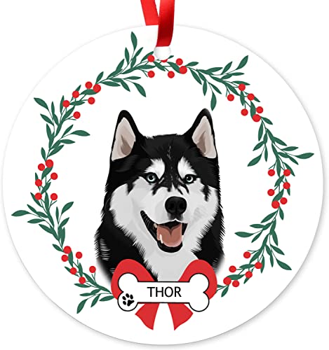 Personalized Husky Ornament for Christmas Tree
