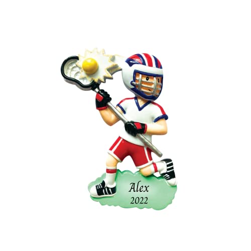 Personalized Lacrosse Christmas Tree Ornament