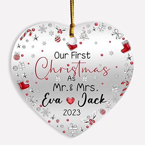 Personalized Mr & Mrs Ornament 2023