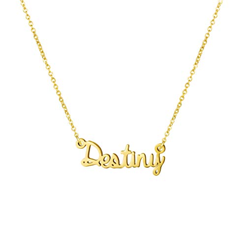 Personalized Name Necklace 18K Gold Plated Pendant Jewelry