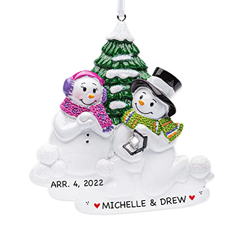 Personalized Our First Christmas Engaged Ornament