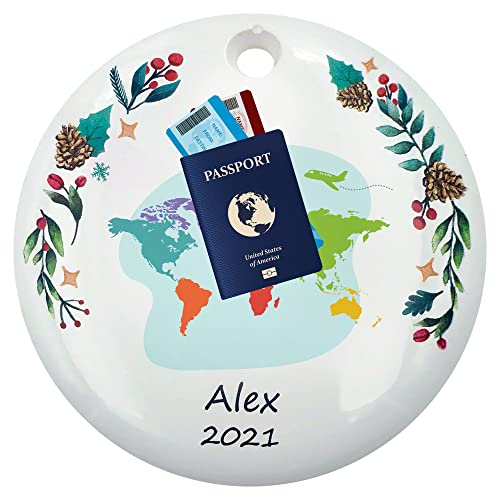 Personalized Passport Christmas Ornament, Becoming a US Citizen Ornament, First Christmas As an American Citizen