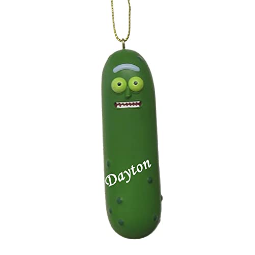 Personalized Pickle Rick Christmas Ornament