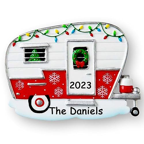 Personalized RV Camper Christmas Ornament