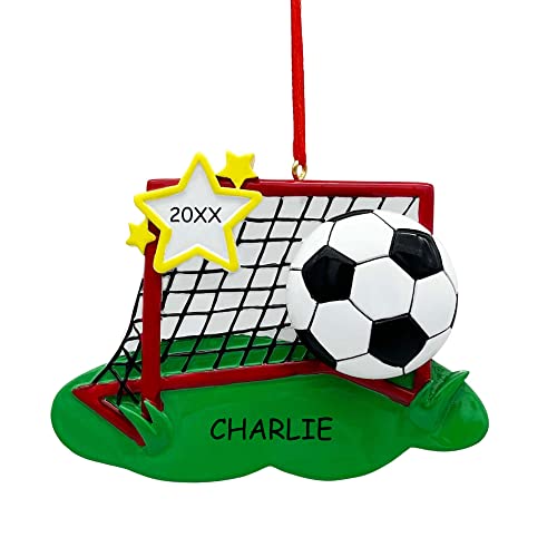 Personalized Soccer Goal Christmas Ornament