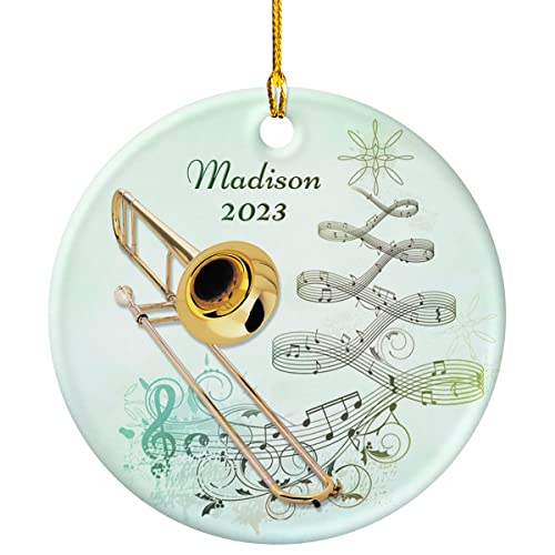 Personalized Trombone Ornament for Christmas Tree