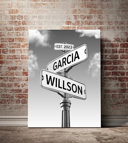 Personalized Vintage Street Sign Canvas Print