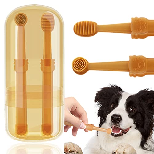 Pet Silicone Toothbrush Cat Tooth Brushing Kit with Storage Cup