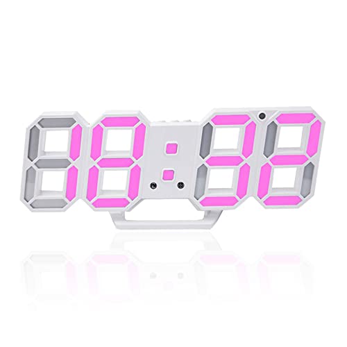 Petilleur 3D Digital Alarm Clock: Modern Design with Adjustable Brightness and Snooze Function