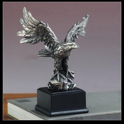 Pewter Eagle Statue - Sculpture