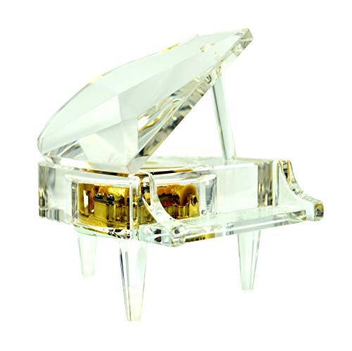 Piano Music Box Crystal Song Canon, Clockwork Mechanical Piano Ornament Classical Sweet Gift