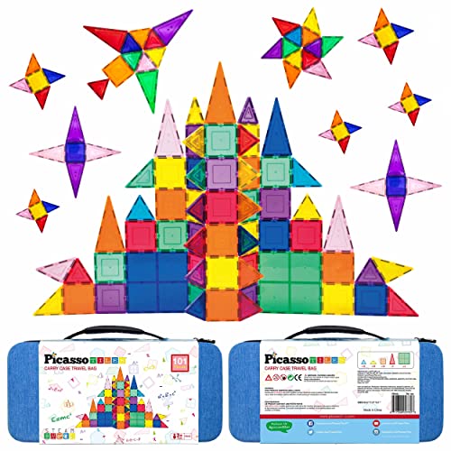 PicassoTiles Magnetic Building Block Toy + Case Set