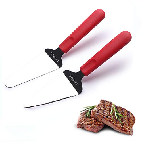 Pie Server Stainless Steel Cake Cutter Spatula Set Red