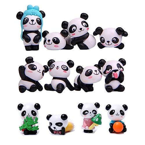Pinenjoy Mini Panda Figurines Set