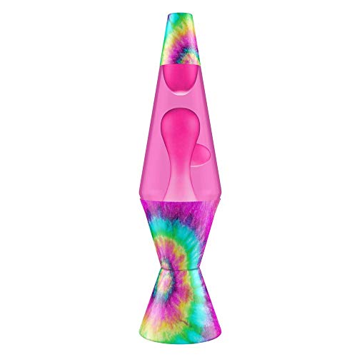 Pink and Tie Dye Spiral Lava® Lamp