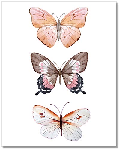 Pink Butterflies Decor - Butterfly Wall Art - 11x14 Unframed Poster