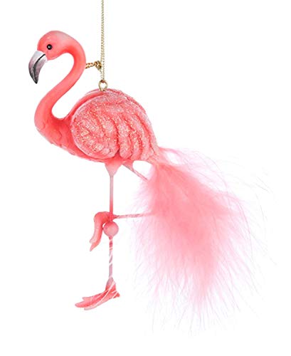 Pink Flamingo Christmas Ornament