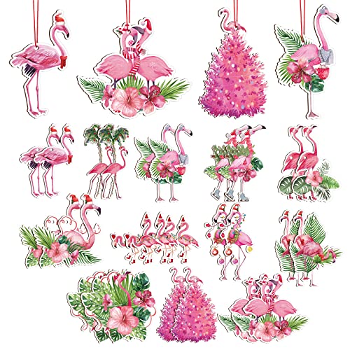 Pink Flamingo Christmas Ornament