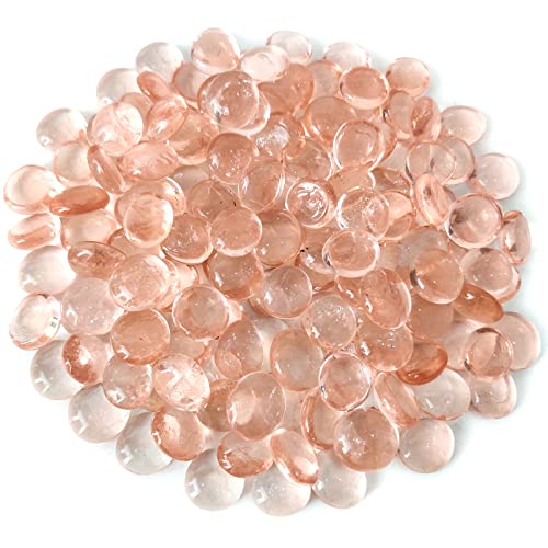 Pink Flat Marbles Vase Filler Gems Stones Aquarium Rocks