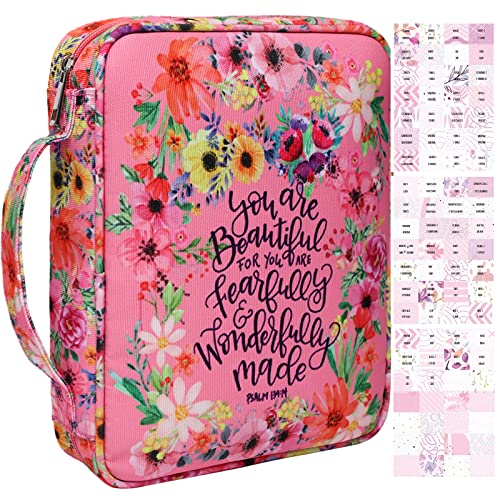 Pink Floral Bible Cover Case for Women