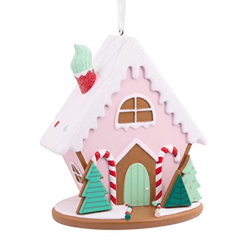 Pink Gingerbread House Christmas Ornament