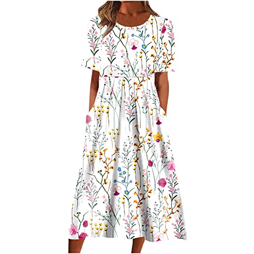 Pink Maxi Dress for Women with Floral Print