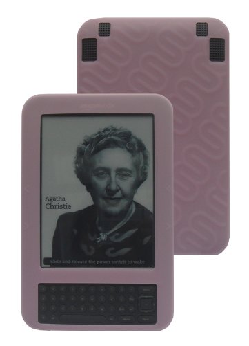 Pink Rubber Cover Skin Case for Kindle 3G