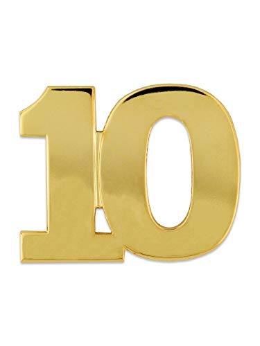 PinMart Number 10 Lapel Pin - Celebrate in Style!
