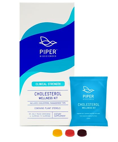Piper Biosciences Plant Sterols Gummies for Cholesterol and Heart Health (112 Gummies): Vegan, Chewable Phytosterol Cholesterol Supplement *