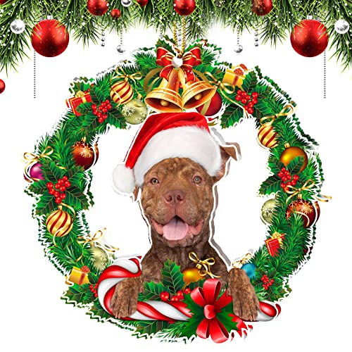Pitbull Christmas Ornament 2022