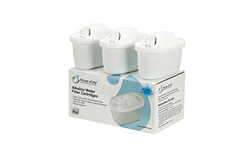 Pitcher of Life 2022 - Alkaline Pitcher Replacement Water Filters (Pack of 3)